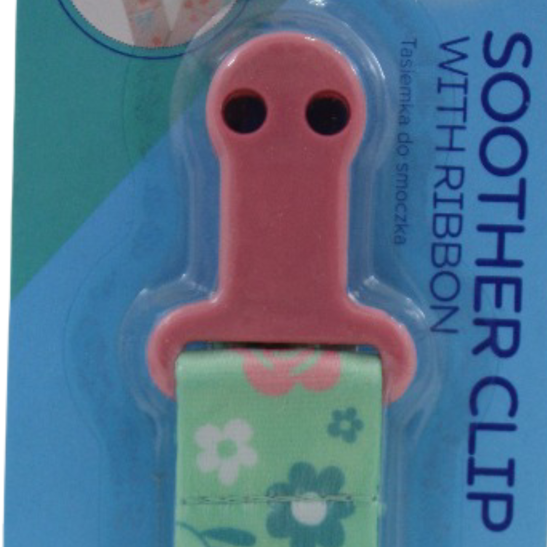 Canpol Babies Exotic Animal Soother Clip with Ribbon – Green