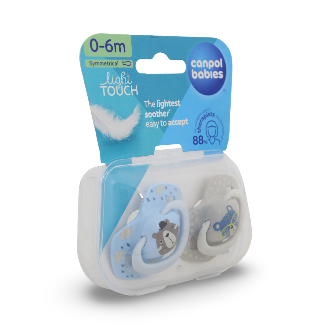 Canpol Babies Silicone Soother Light touch 0-6m - Bonjour Paris (2Pcs)