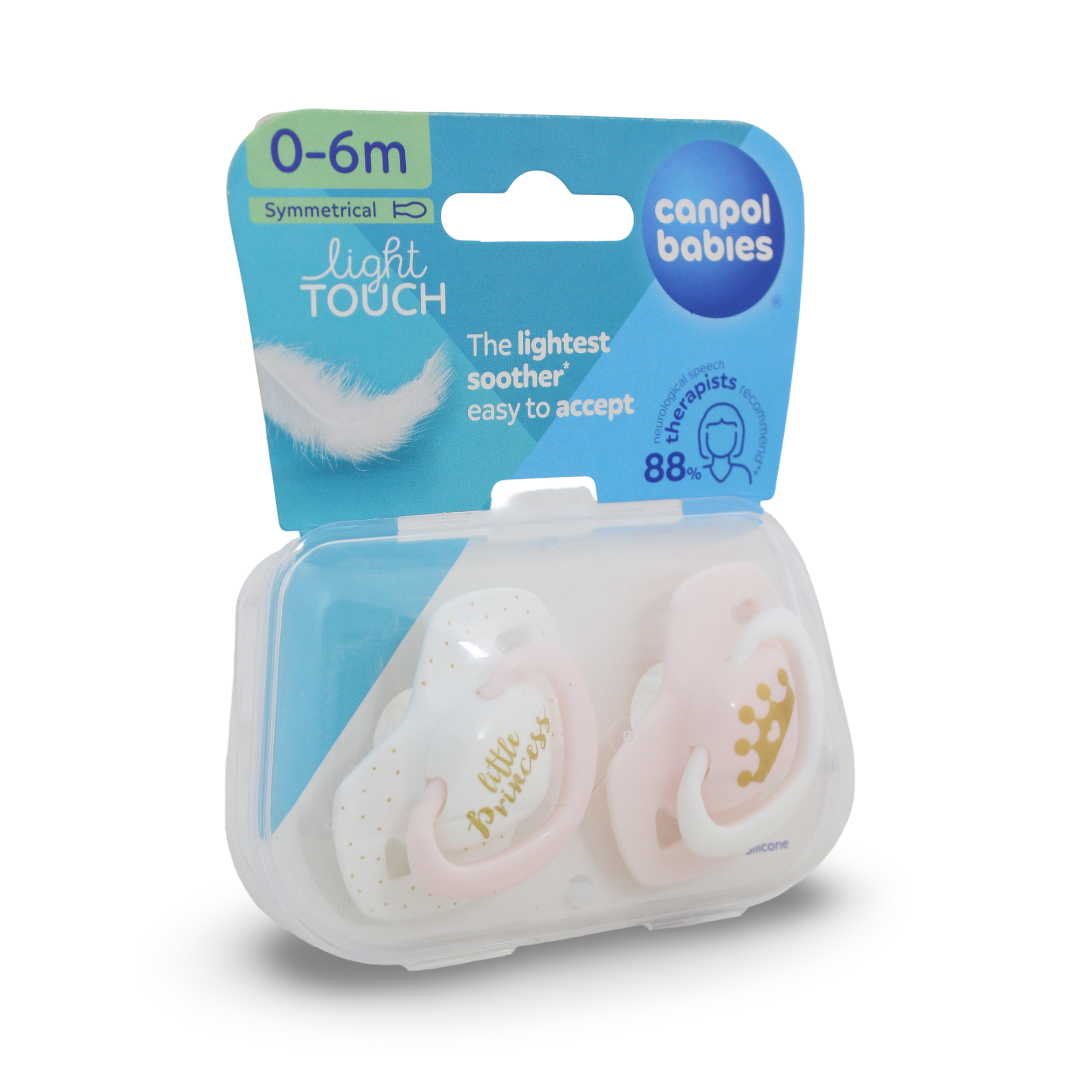 Canpol Babies Light Touch Symmetrical Silicone Soother 0-6m (2 Pcs)