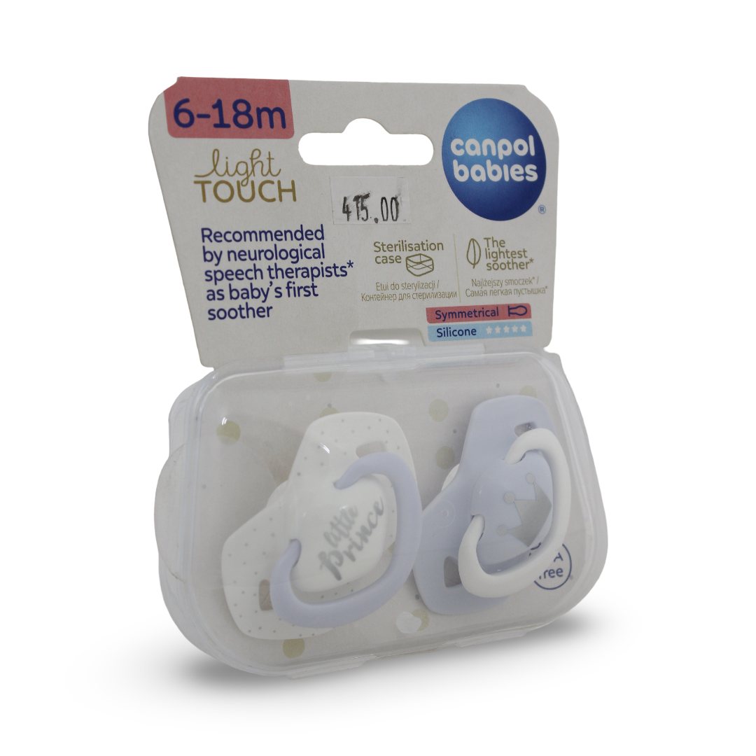 Canpol Babies Silicone Symmetrical Pacifier (Light Touch) 6-18m