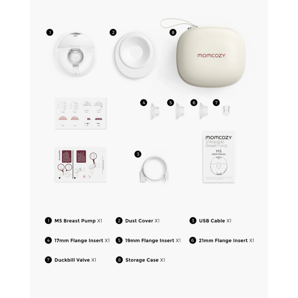 Momcozy M5 Wearable Breast Pump Single