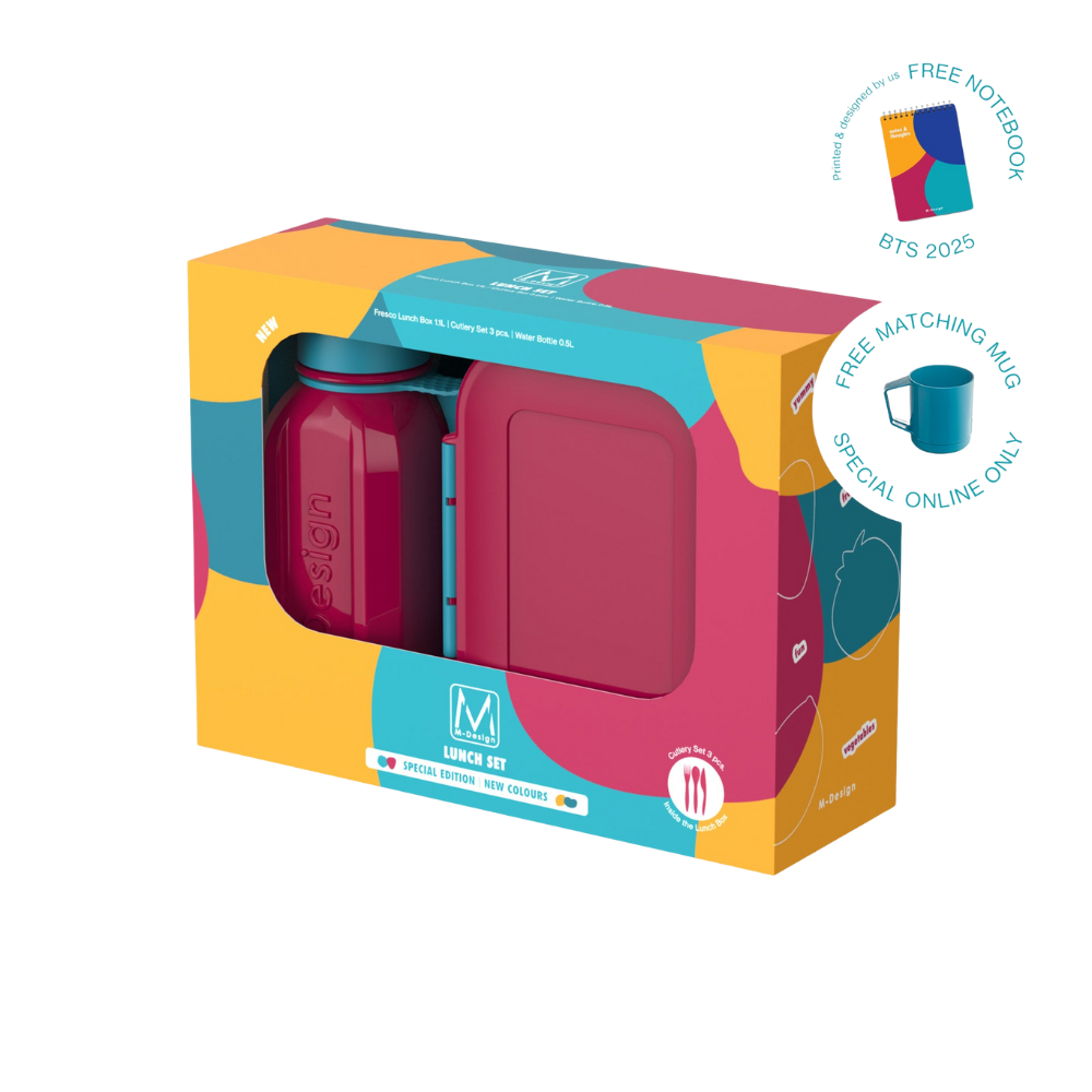 M-Design Lunch Set - 1.1 L Fuchsia/Teal