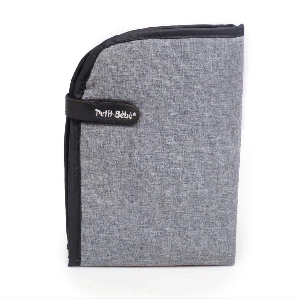 Petit Bebe Baby Diaper Bag Premium – Grey & Black