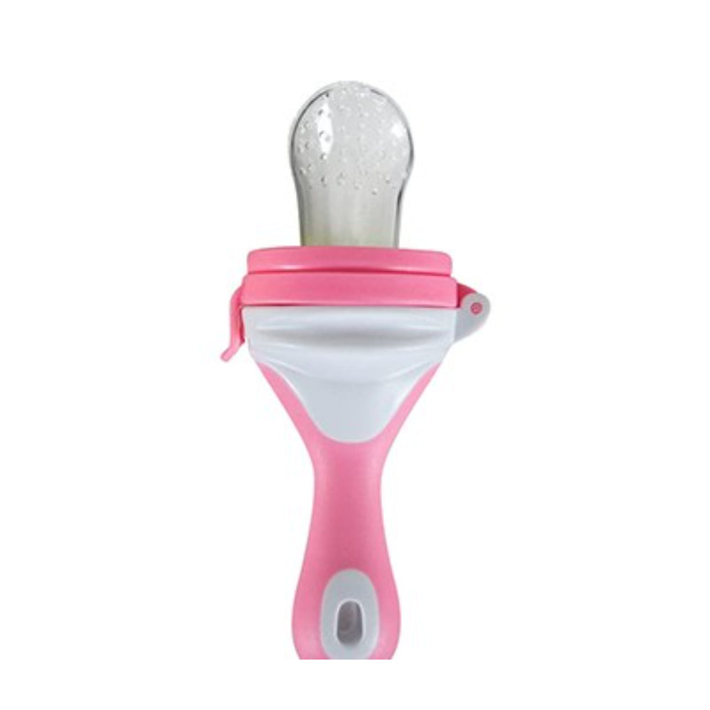 True Fruit Feeder with Handle and Replacement Part – Pink (3m+)