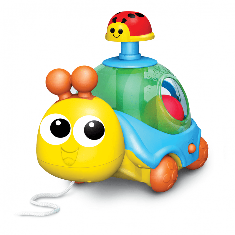 WinFun Plastic Spin 'N Pull Snail – Multicolor