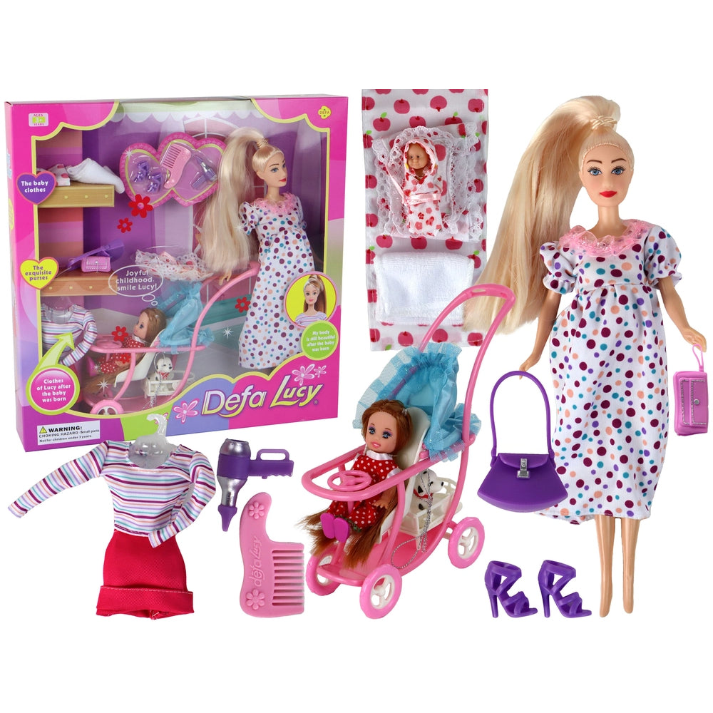 Defa Lucy Doll Pregnant with Stroller - Toys
