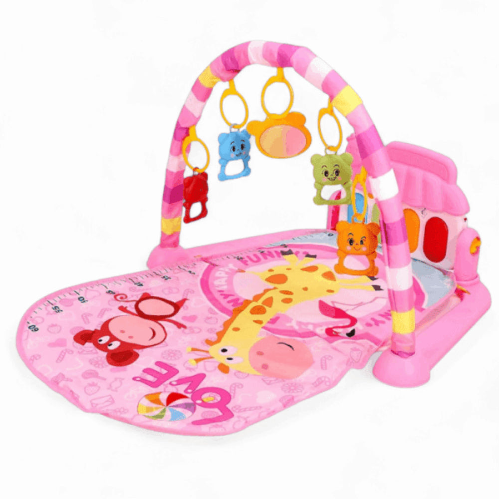 Childrens Pedal Piano Play Mat – Pink with Unicorn Print