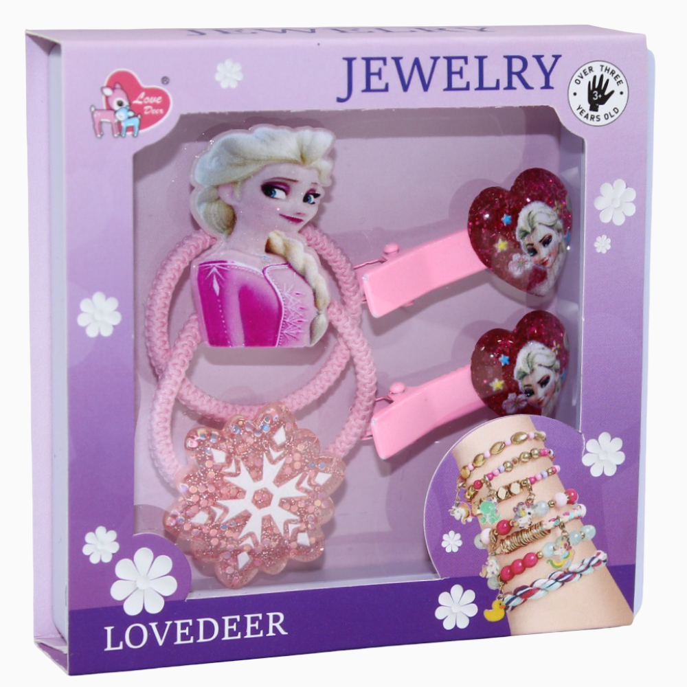 Elsa Fashion Jewelry & Hair Clip Set – Frozen-Inspired Fun