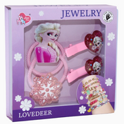 Elsa Fashion Jewelry & Hair Clip Set – Frozen-Inspired Fun
