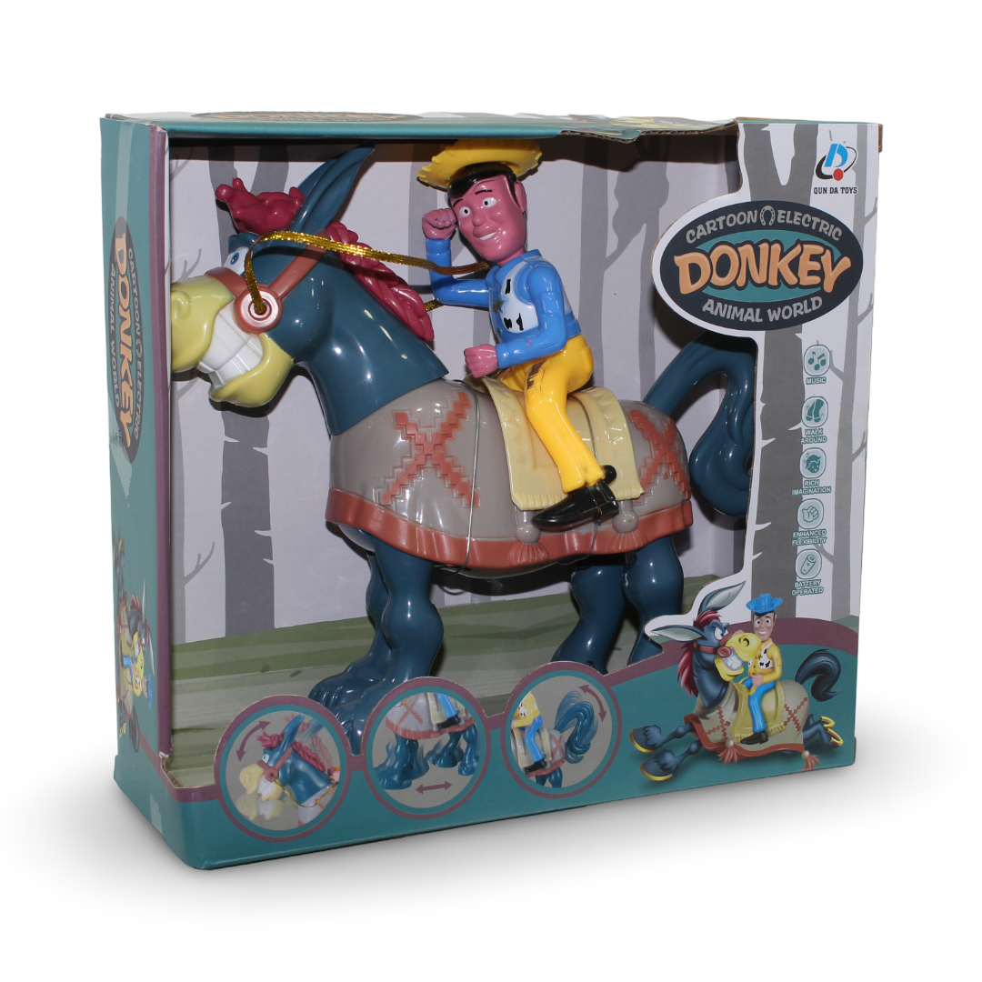 Cartoon Electric Donkey Animal World Toy