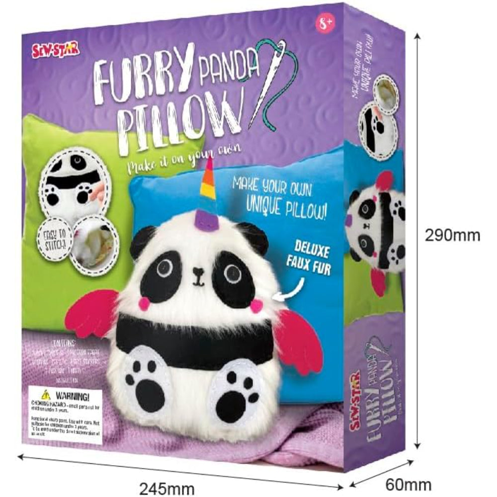 Sew-Star Furry Pillow Sewing – Panda