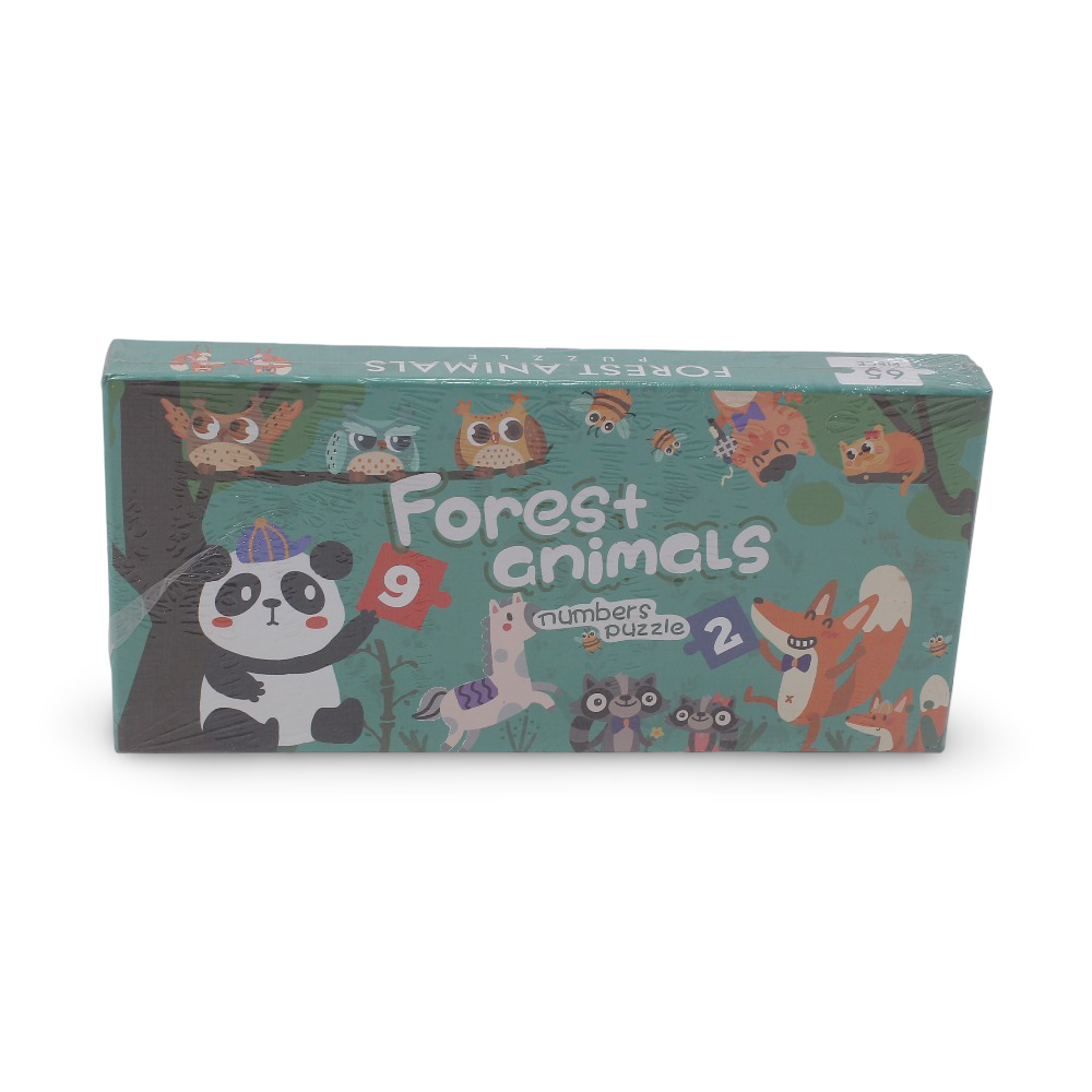 Forest Animals Numbers Puzzle Set – 65 Pcs