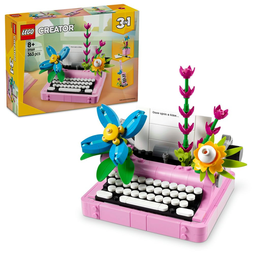 Lego Creator 3-in-1 Typewriter with Flowers Set