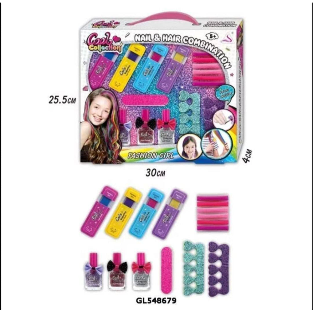 Cool Collection Fashion Girl Nail & Hair Combination Set - Toys - OKO