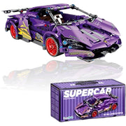 Supercar Realistic Models Sports Car Building Set – Purple