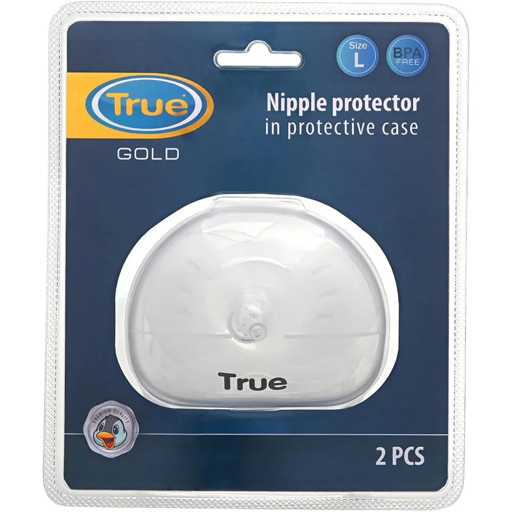 واقي حلمة الثدي من السيليكون True Gold - حجم كبير