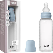 BIBS Baby Bottle Round Latex 1 Pack Medium Flow 270ml – Baby Blue