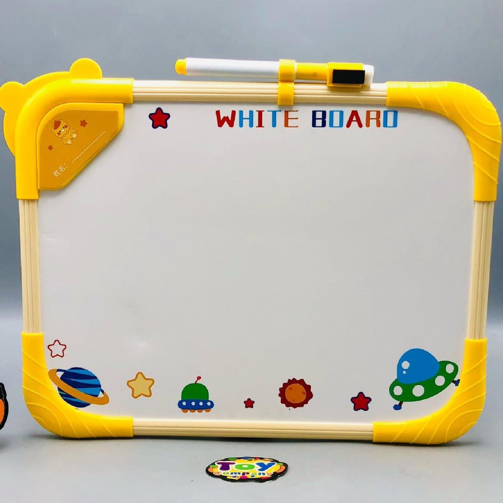 Plastic White Board – Yellow with Bear Theme