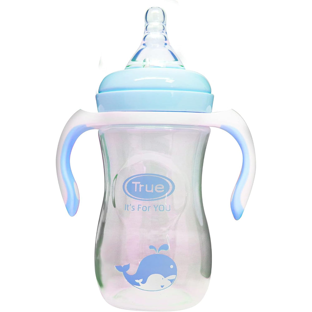 True Bottle with Handle 240ml 6m+ – Blue