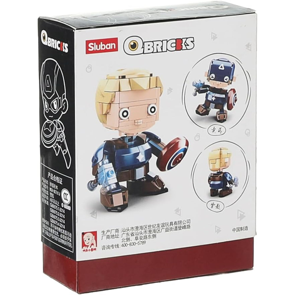Sluban Qbricks Caption American Character Blocks Set - 179 Pcs