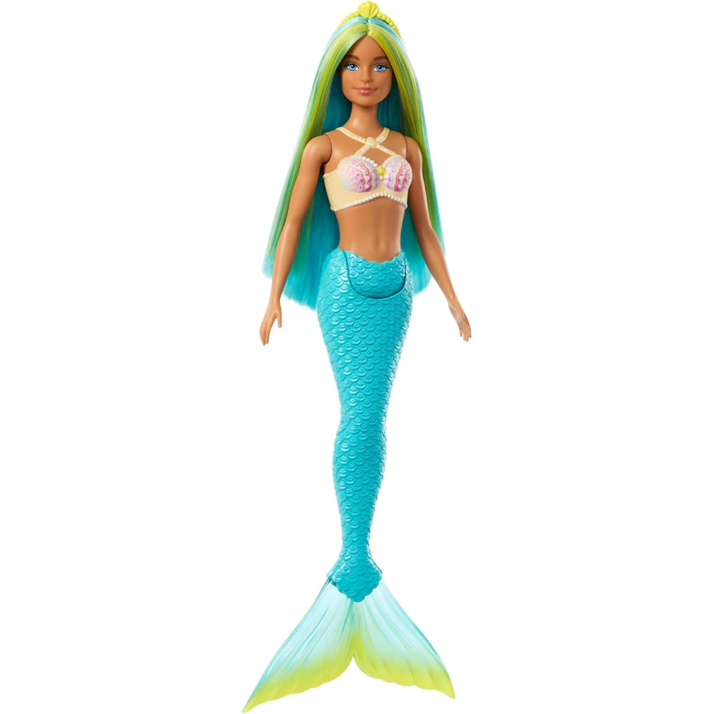 Mattel Barbie Mermaid Doll – Green Fantasy Hair & Headband Accessory - Toys
