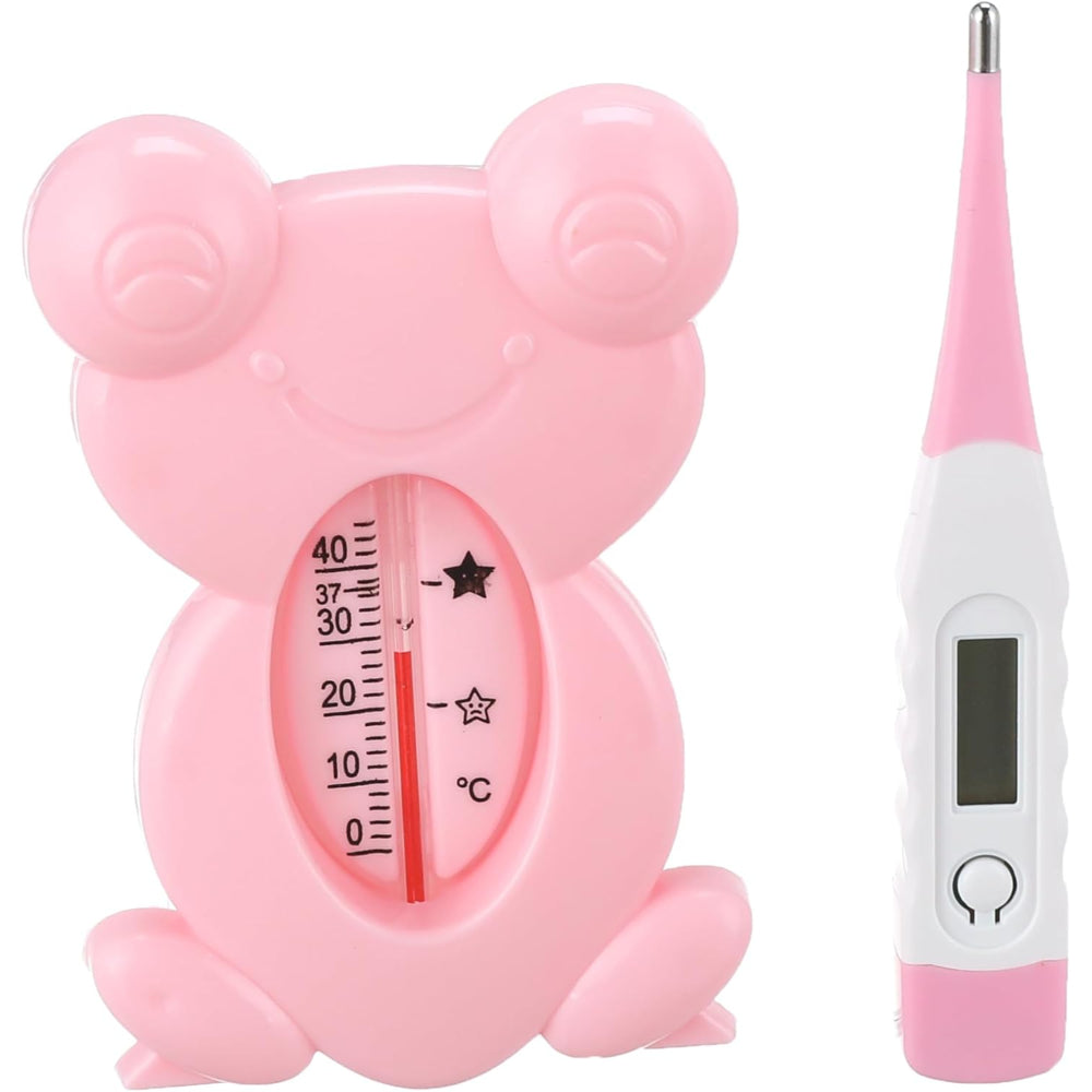 La Frutta Baby & Bath Tub Thermometer Set – Pink - Baby Essentials