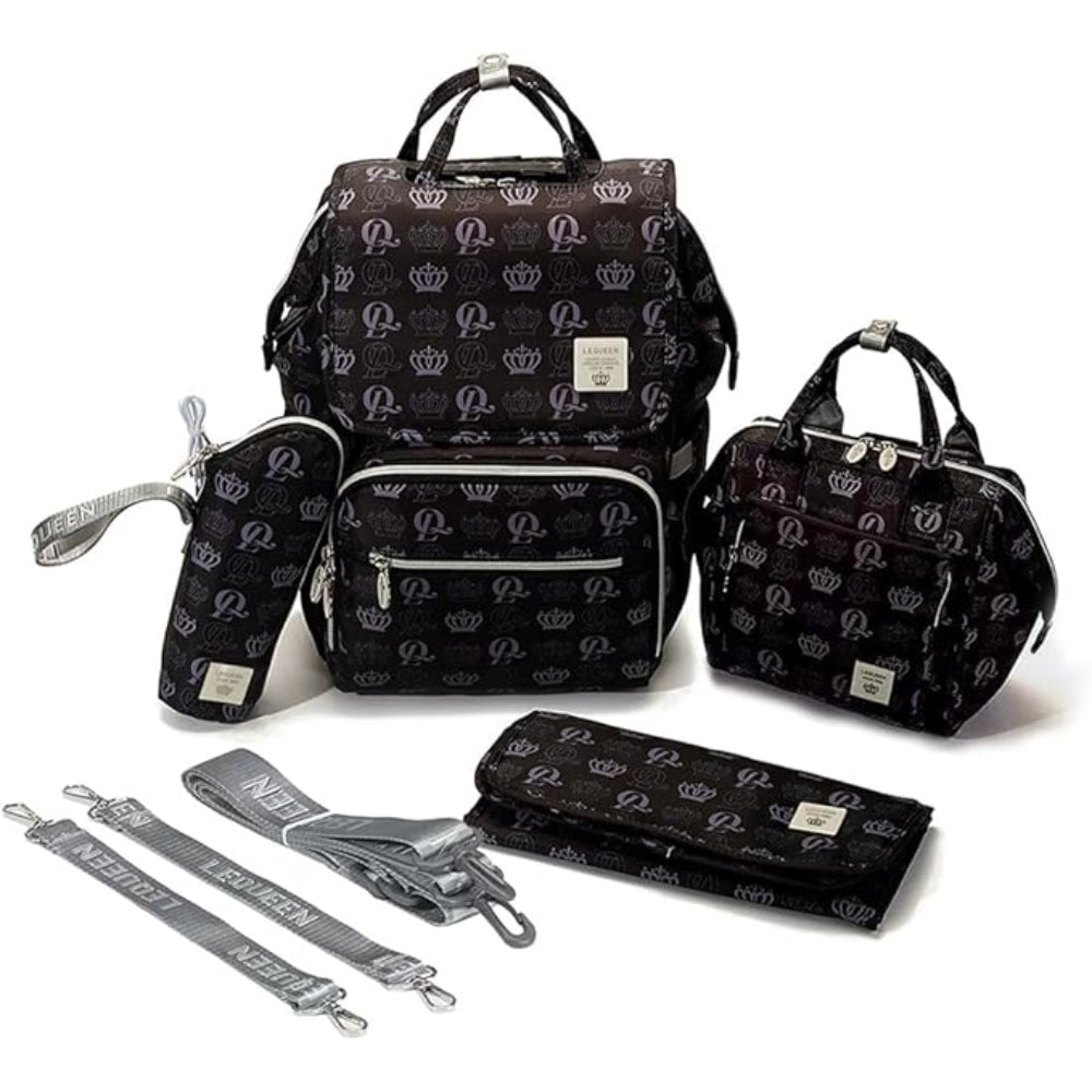LeQueen Diamond 8th Special Edition Soft Waterproof Diaper Bag - Black
