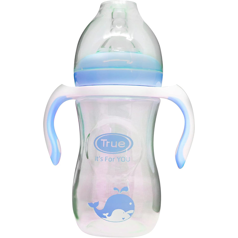 True Bottle with Handle 240ml 6m+ – Blue