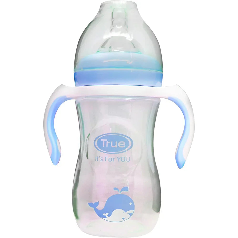 زجاجة ترو مع مقبض 240 مل 6 شهور+ - أزرق