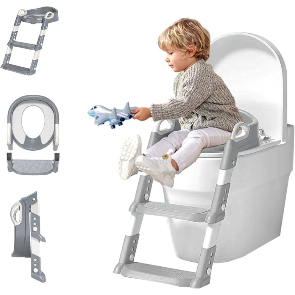 Toimoys Multifunctional Baby Toilet Seat – Grey - Baby Essentials