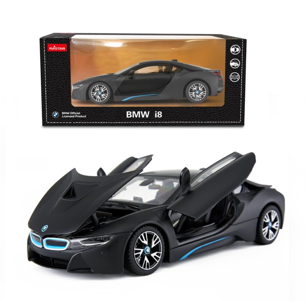 Rastar 1:14 Scale RC BMW i8 Car – Black
