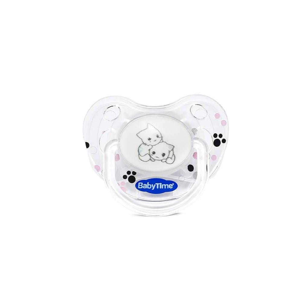 Baby Time Pacifier with Cap – Size 2 – Cat Design