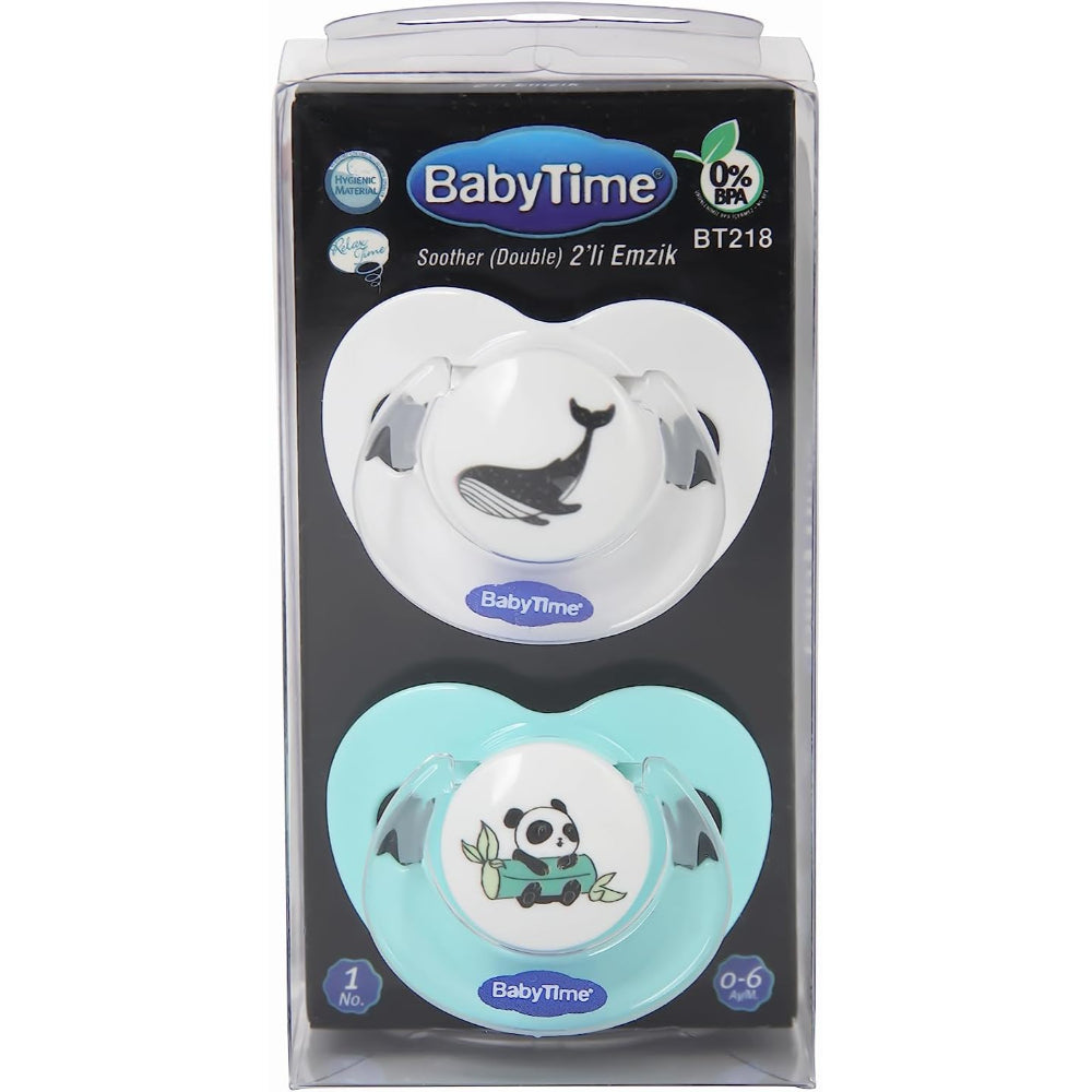 Baby Time Silicone Soother Set Assorted Colors – Pack of 2