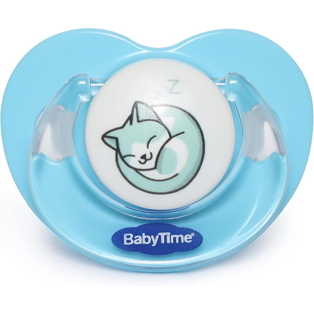 Baby Time Silicone Soother 0-6M - Light Blue
