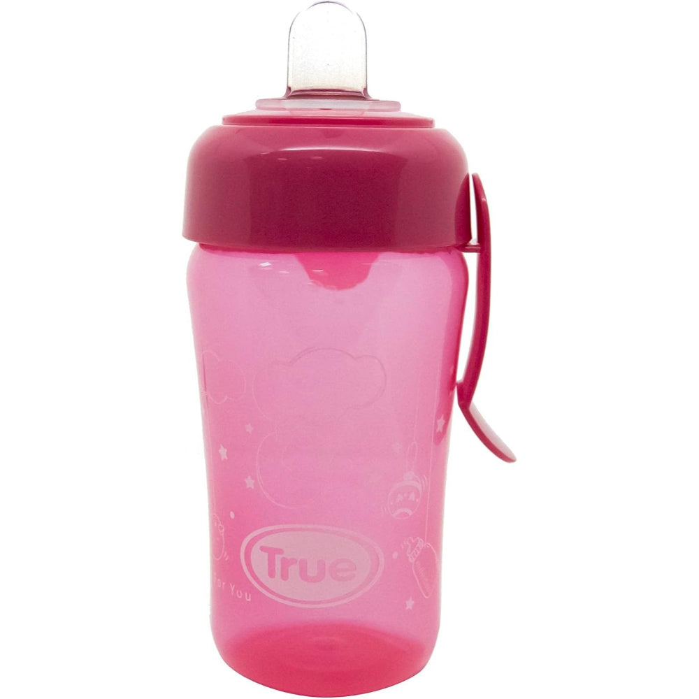 True  Gold  Silicone Straw Cup 300ml – Pink