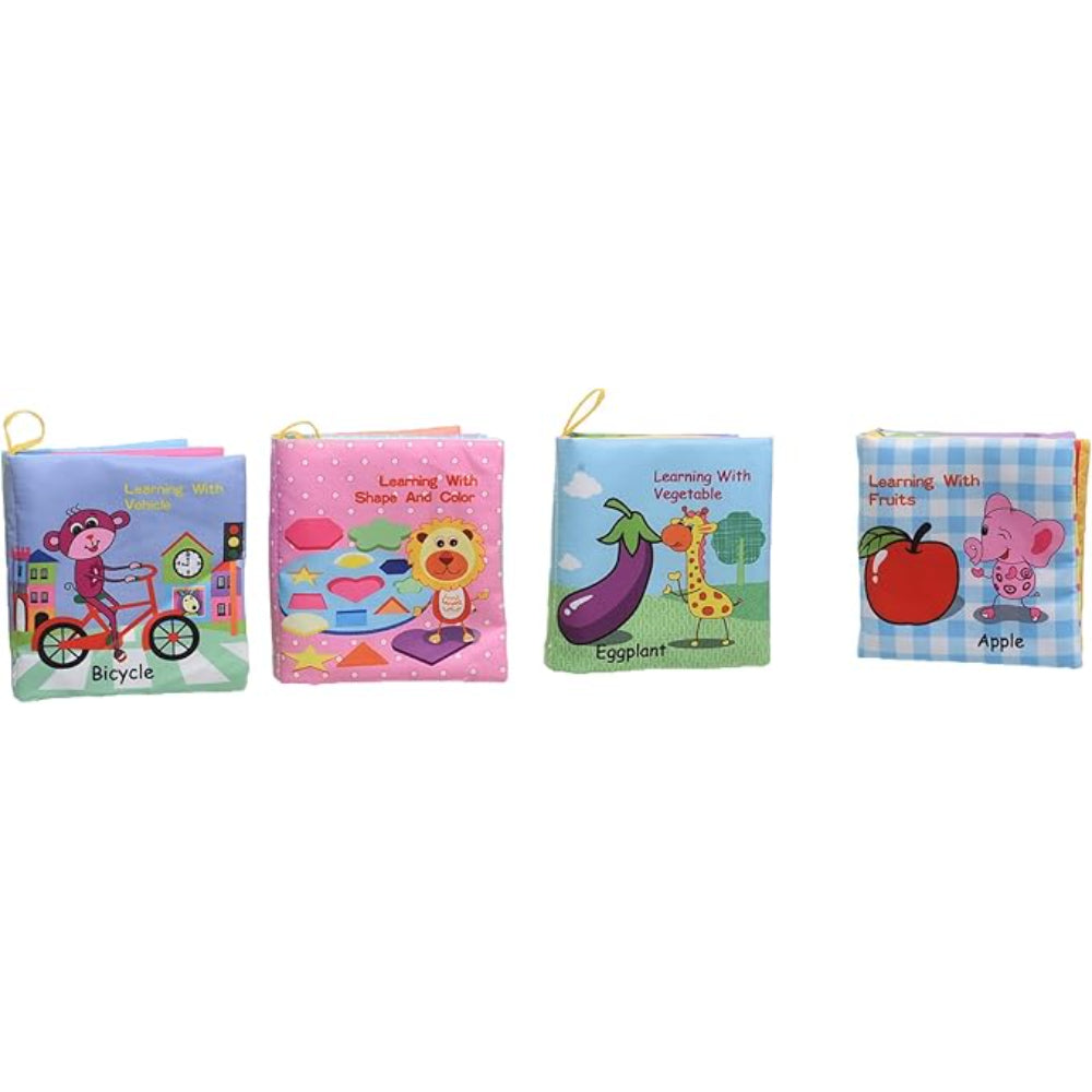 Baby Cognitive Soft Books Set – 4 in 1 Learning Books