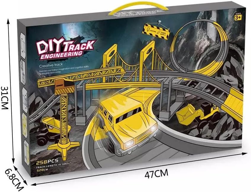258 PCS Construction Race Track Set – Build, Create & Play