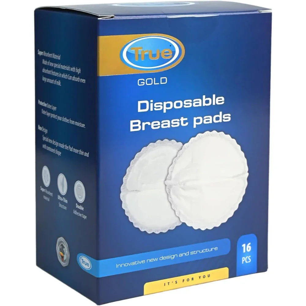 True Gold Disposable Breast Pads – 16 Pads - Baby Essentials