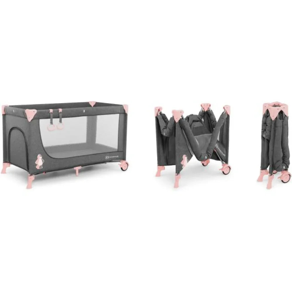 Kinderkraft Joy Folding Bed - Pink