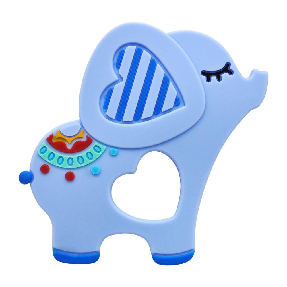 La Frutta Plus Jungle Teether +3m – Baby Blue with Elephant Design
