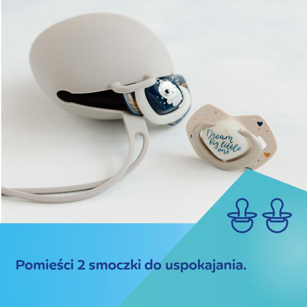 Canpol Babies Silicone Pacifier Case - 2 Pcs (Grey )