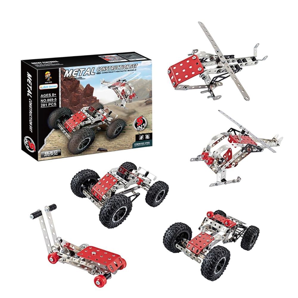 6-in-1 Metal Construction Set – 288 Pcs - Toys - OKO