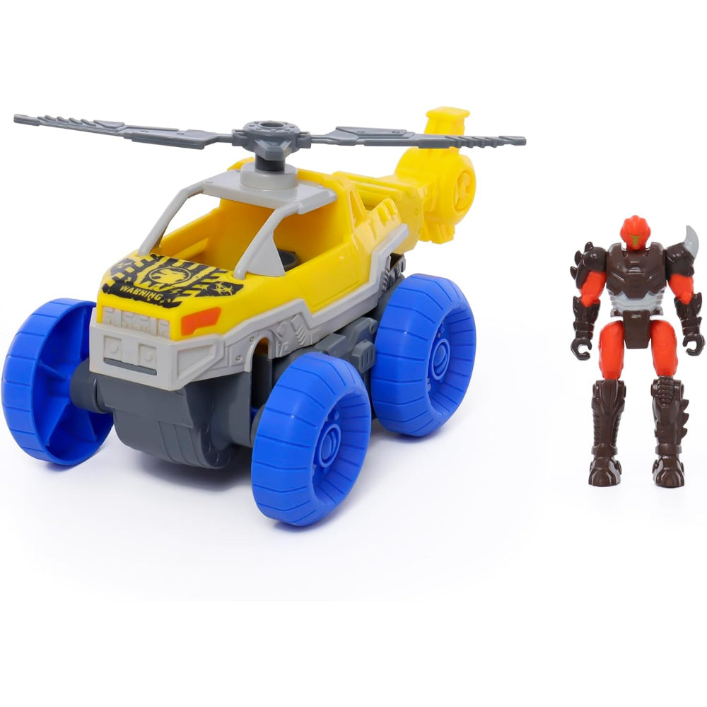 Happy Line Warrior Tech Robocopter Conversion Transformer Vehicle with Model Figure