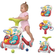 Tiibaby 3-in-1 Musical Stroller, Walker, and Activity Center – Pink