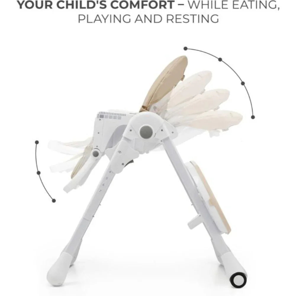 Kinderkraft Tummie 2in1 High Chair & Bouncer - Beige