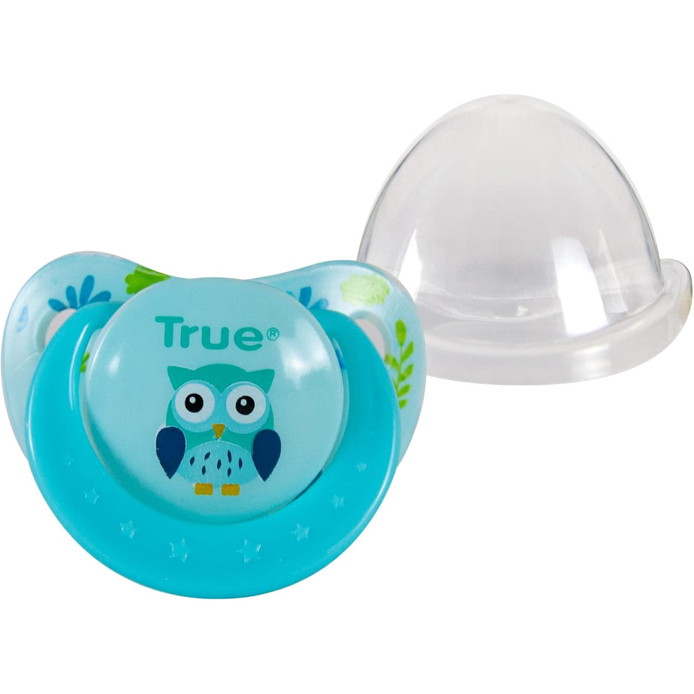 True Silicone Soother with Cap +0M – Aqua