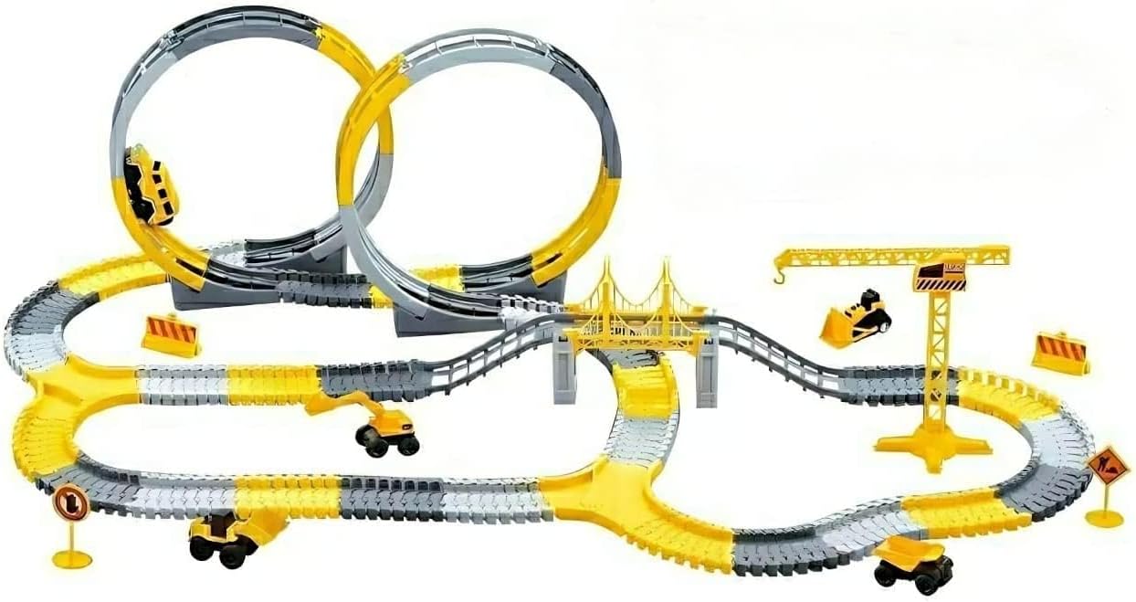 258 PCS Construction Race Track Set – Build, Create & Play