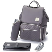 LeQueen Diamond 7th Edition Soft Waterproof Diaper Bag - Grey
