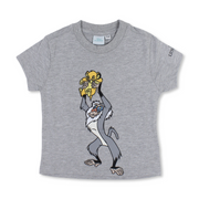 Girls Cotton Short Sleeve T-Shirt – Grey with The Lion King Print