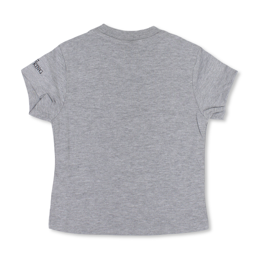 Girls Cotton Short Sleeve T-Shirt – Grey with The Lion King Print